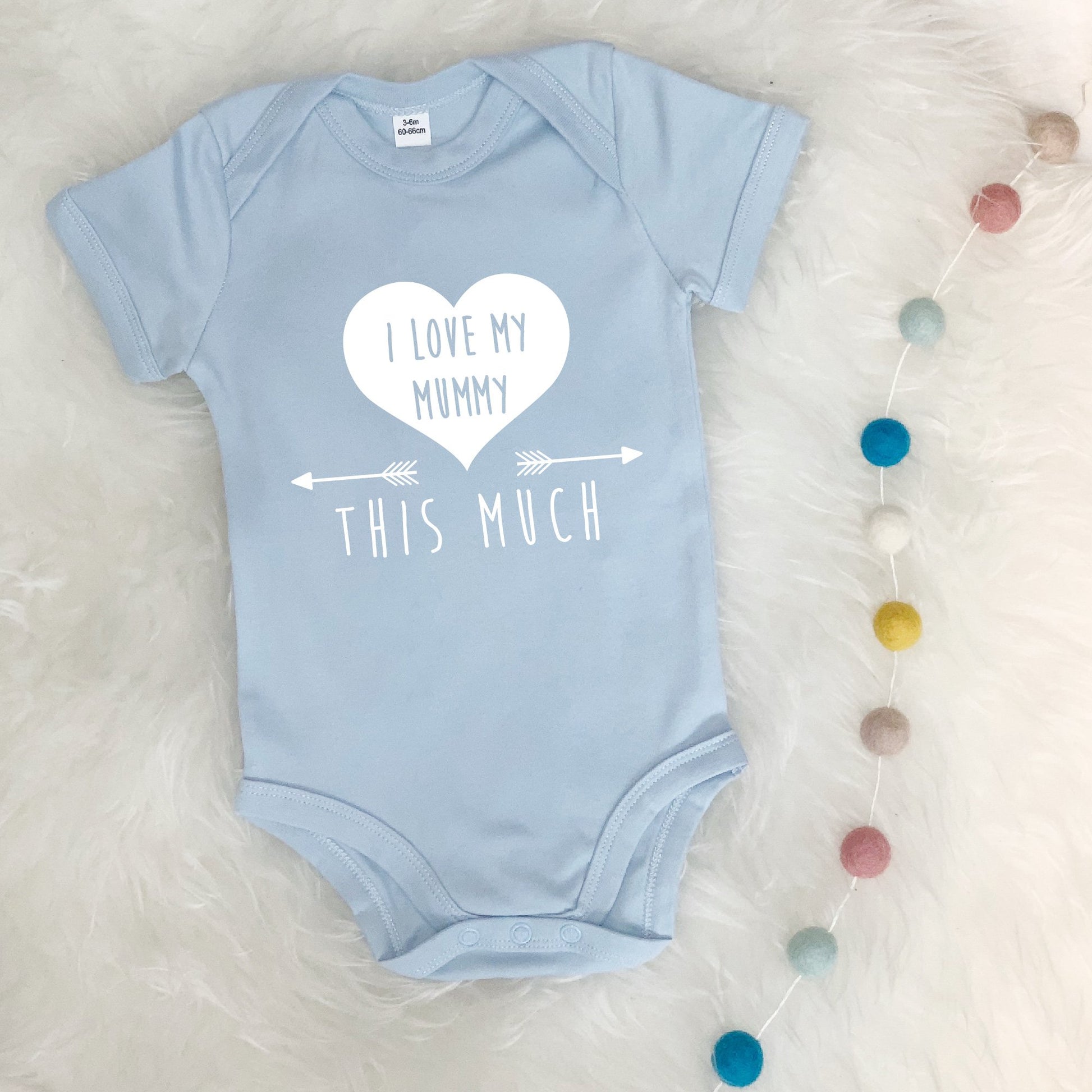 I Love You This Much Personalised Babygrow - Lovetree Design