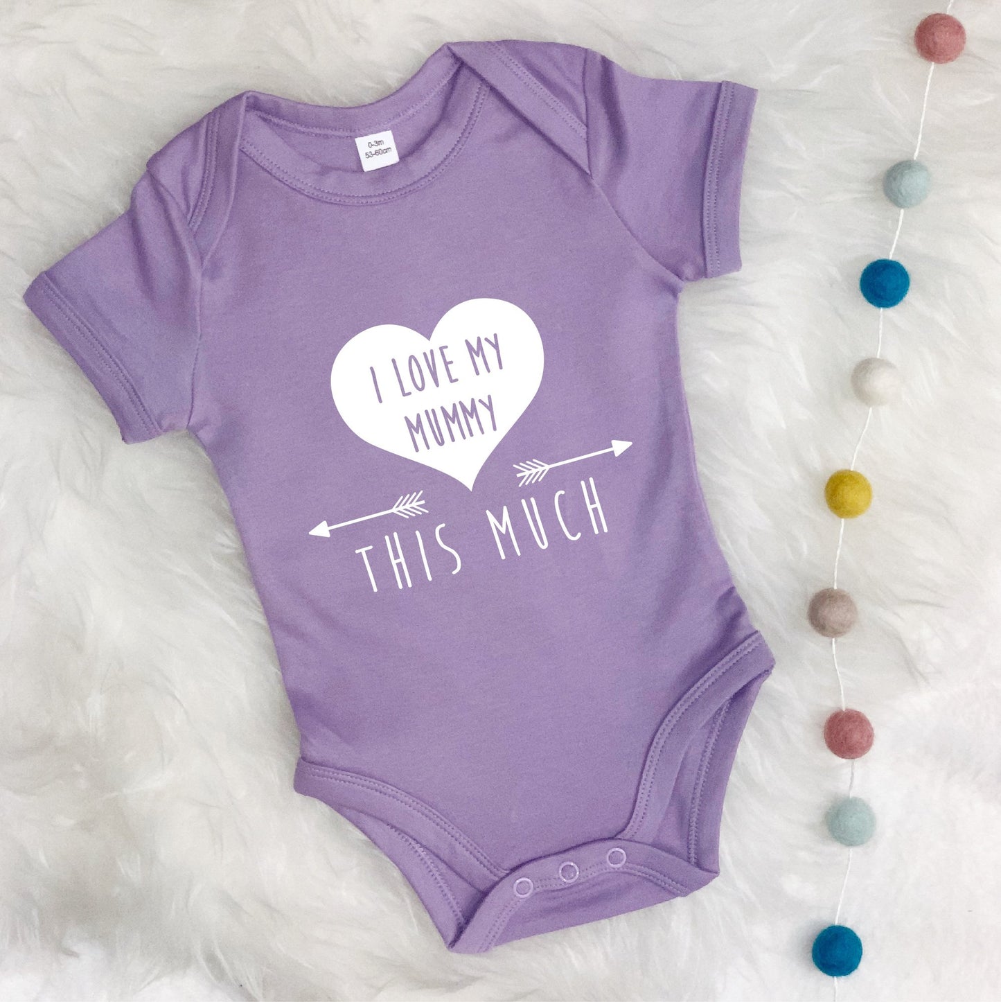 I Love You This Much Personalised Babygrow - Lovetree Design