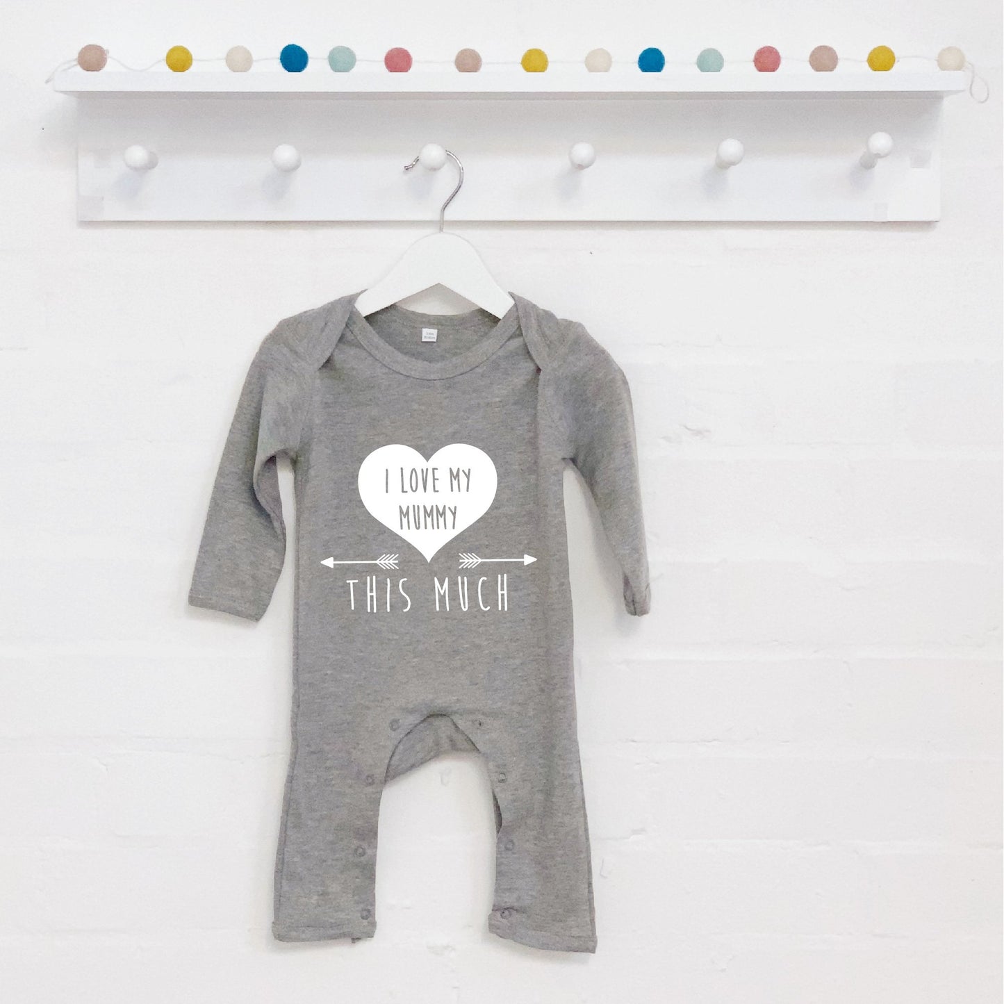 I Love You This Much Personalised Babygrow - Lovetree Design