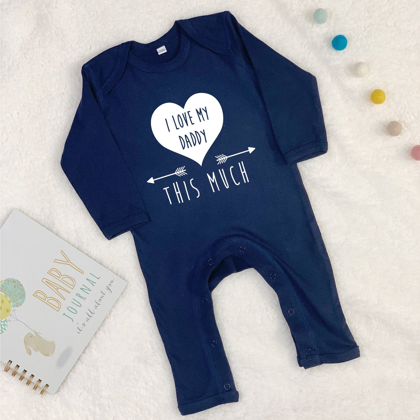 I Love You This Much Personalised Babygrow - Lovetree Design