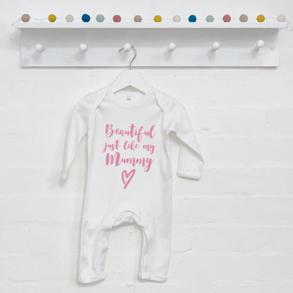 'Beautiful Just Like My Mummy' Babygrow - Lovetree Design