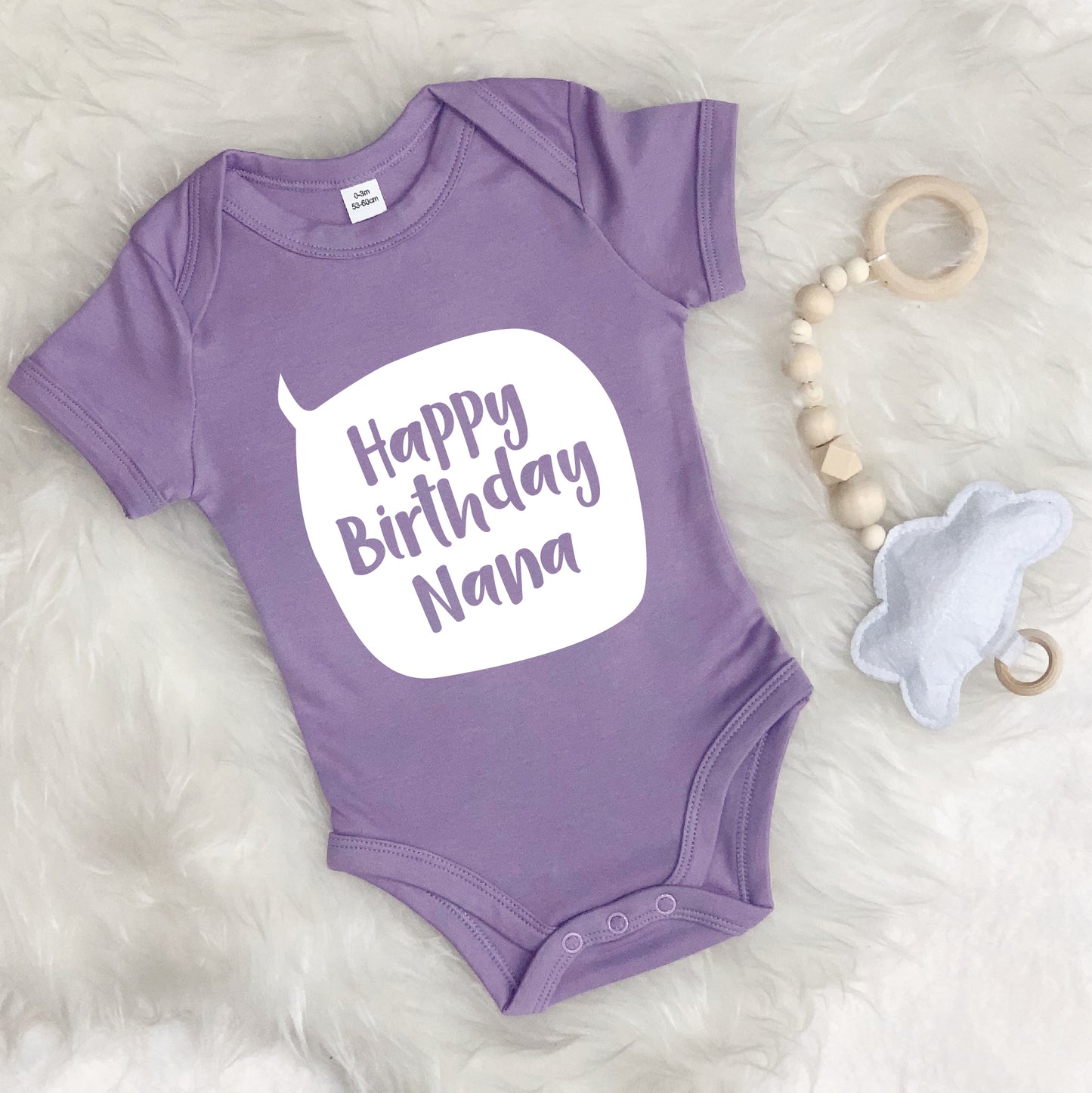 Happy Birthday Grandma Grandad Babygrow - Lovetree Design