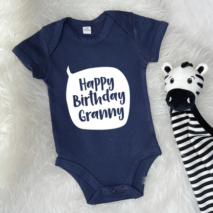 Happy Birthday Grandma Grandad Babygrow - Lovetree Design