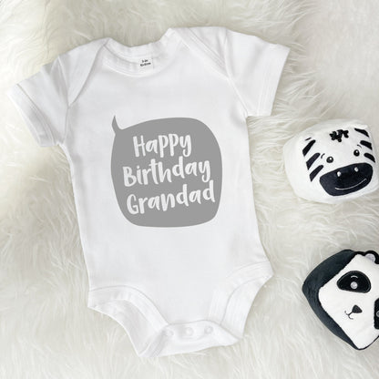 Happy Birthday Grandma Grandad Babygrow - Lovetree Design