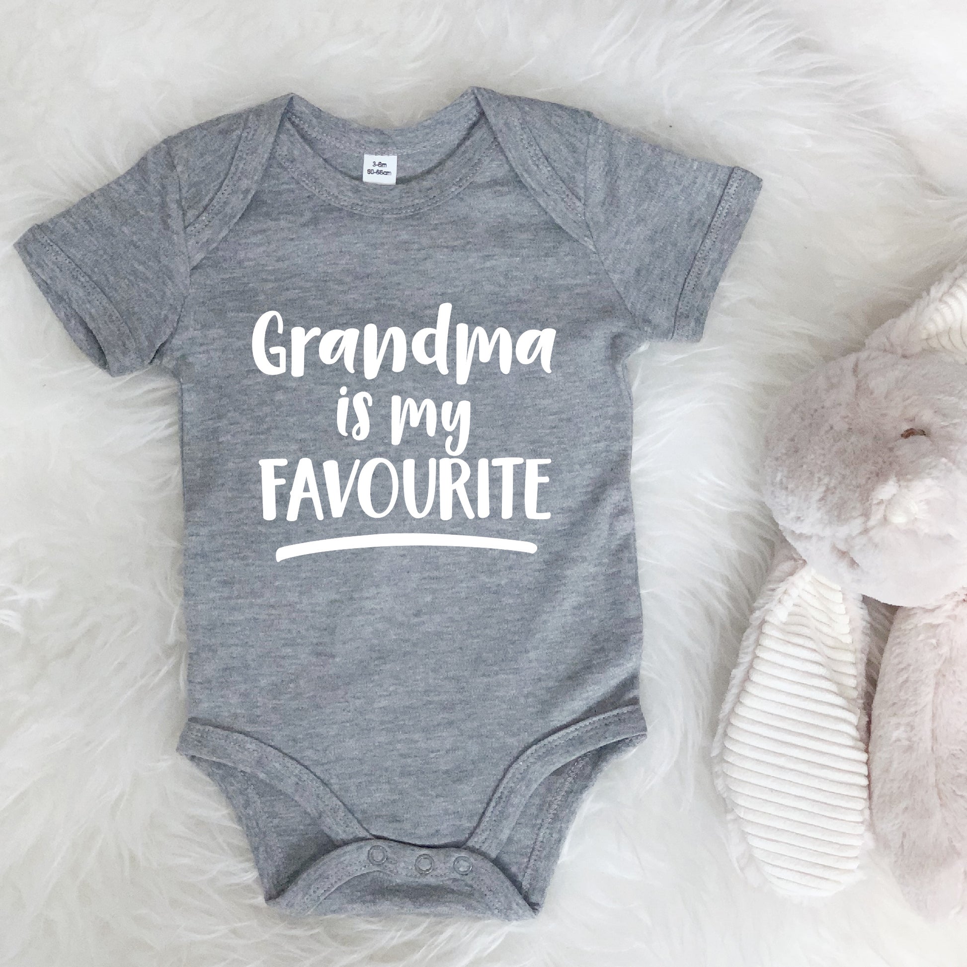 My Grandma is My Favourite Personalised Babygrow - Lovetree Design