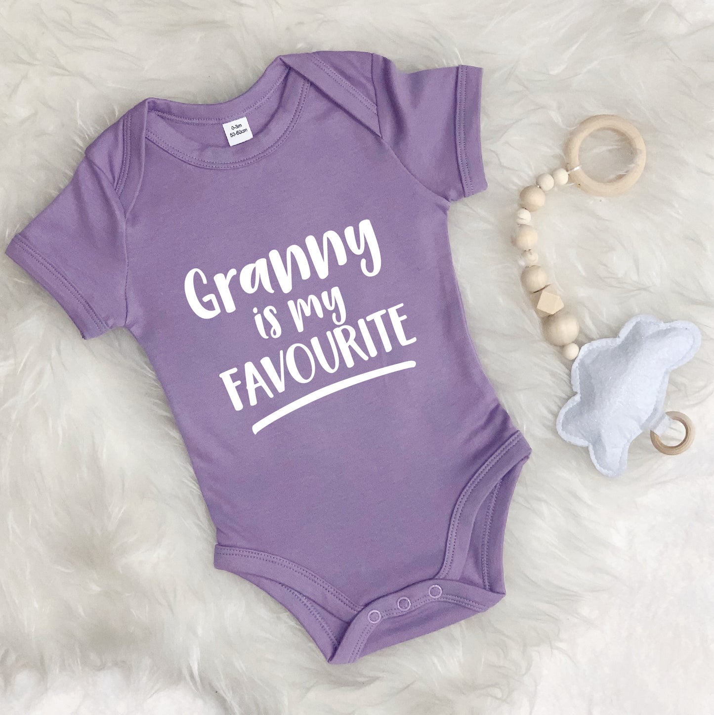 My Grandma is My Favourite Personalised Babygrow - Lovetree Design