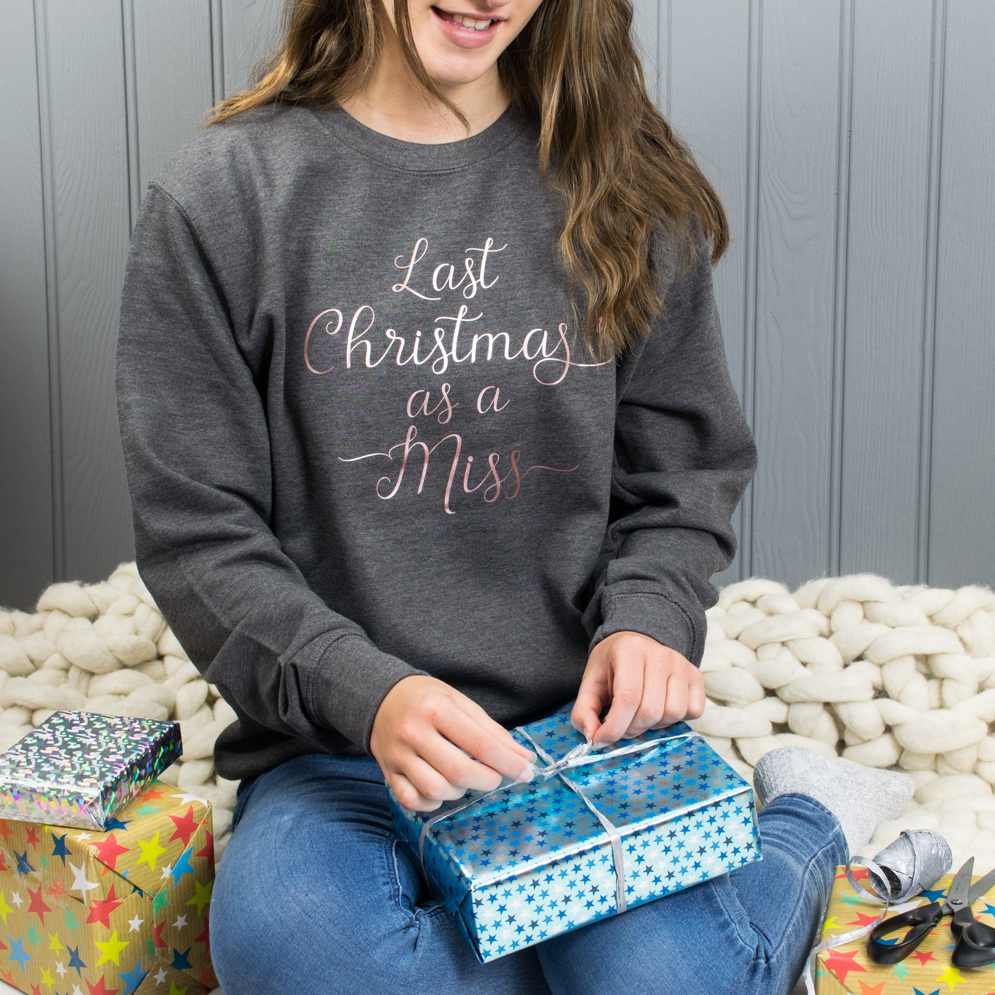 Last Christmas As A Miss Rose Gold Xmas Jumper - Lovetree Design