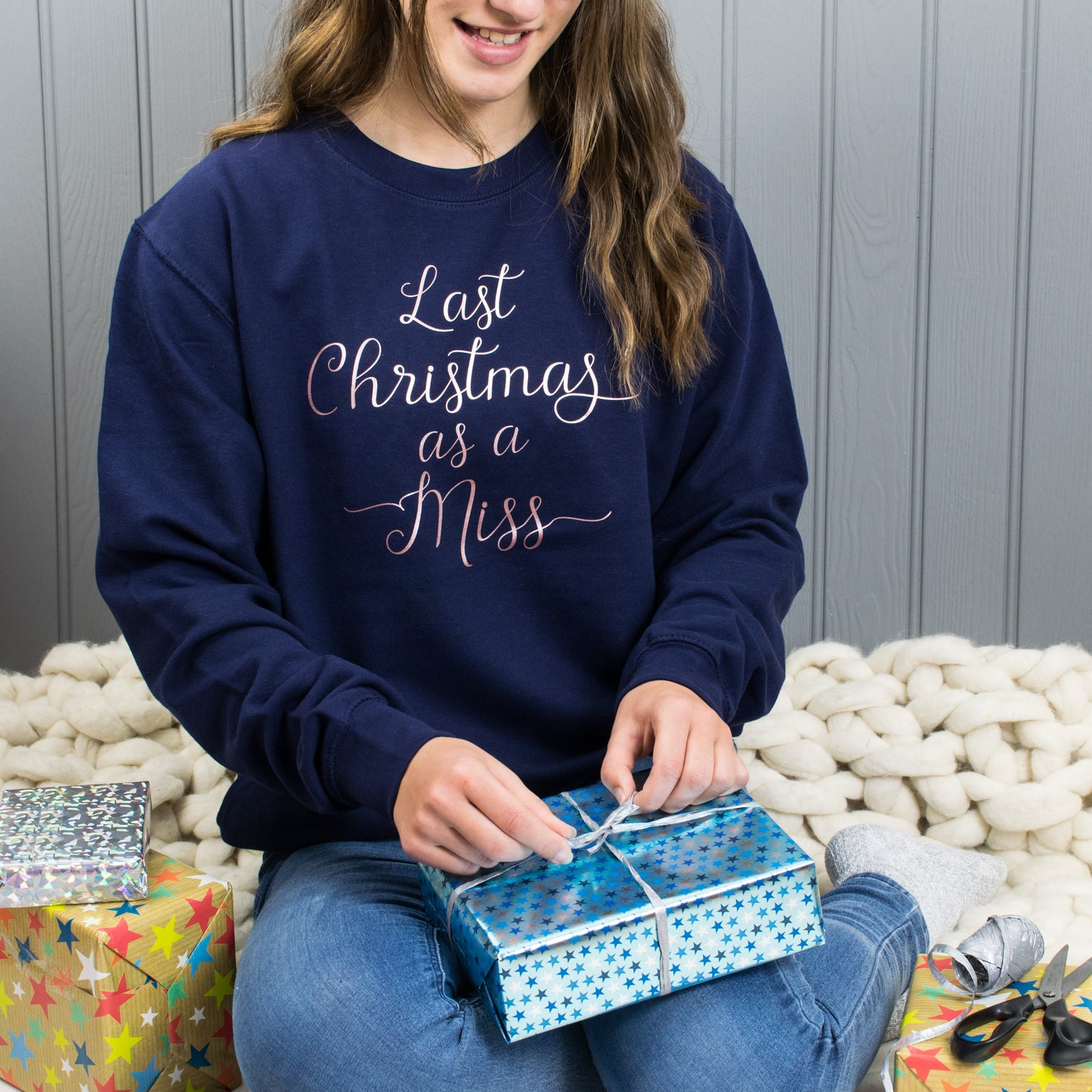 Last Christmas As A Miss Rose Gold Xmas Jumper - Lovetree Design