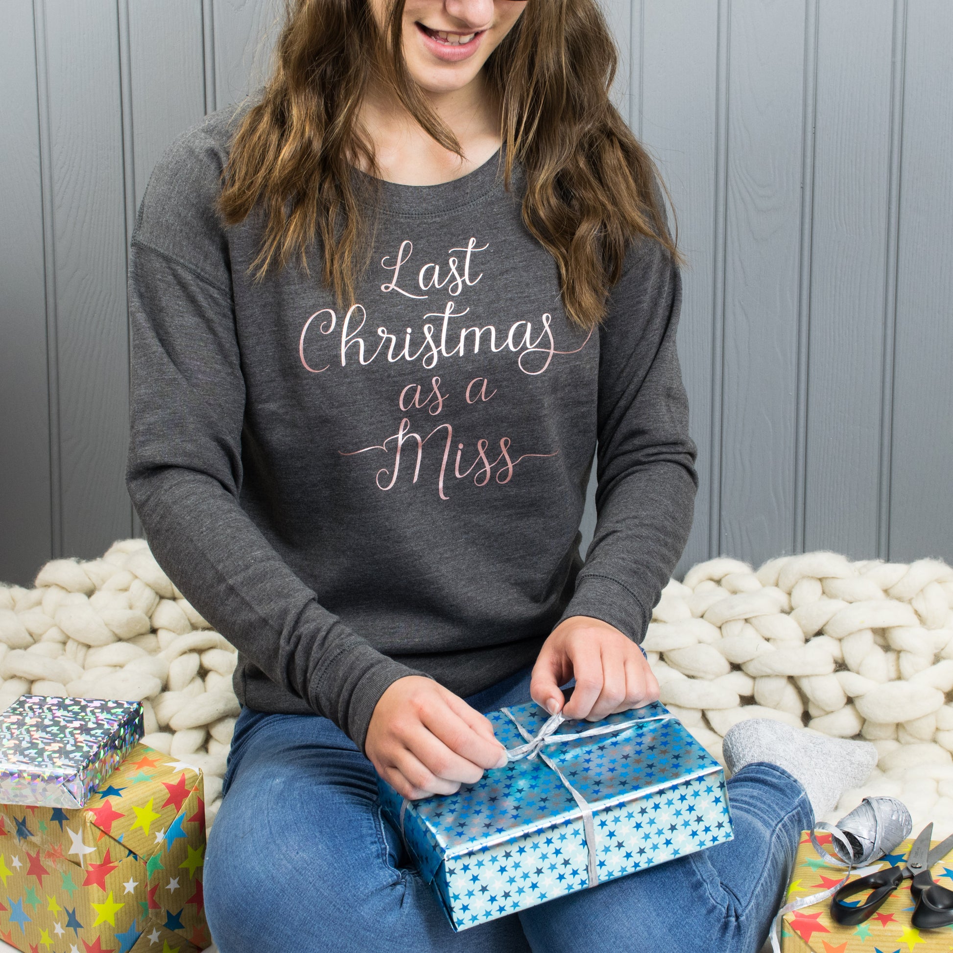 Last Christmas As A Miss Rose Gold Xmas Jumper - Lovetree Design