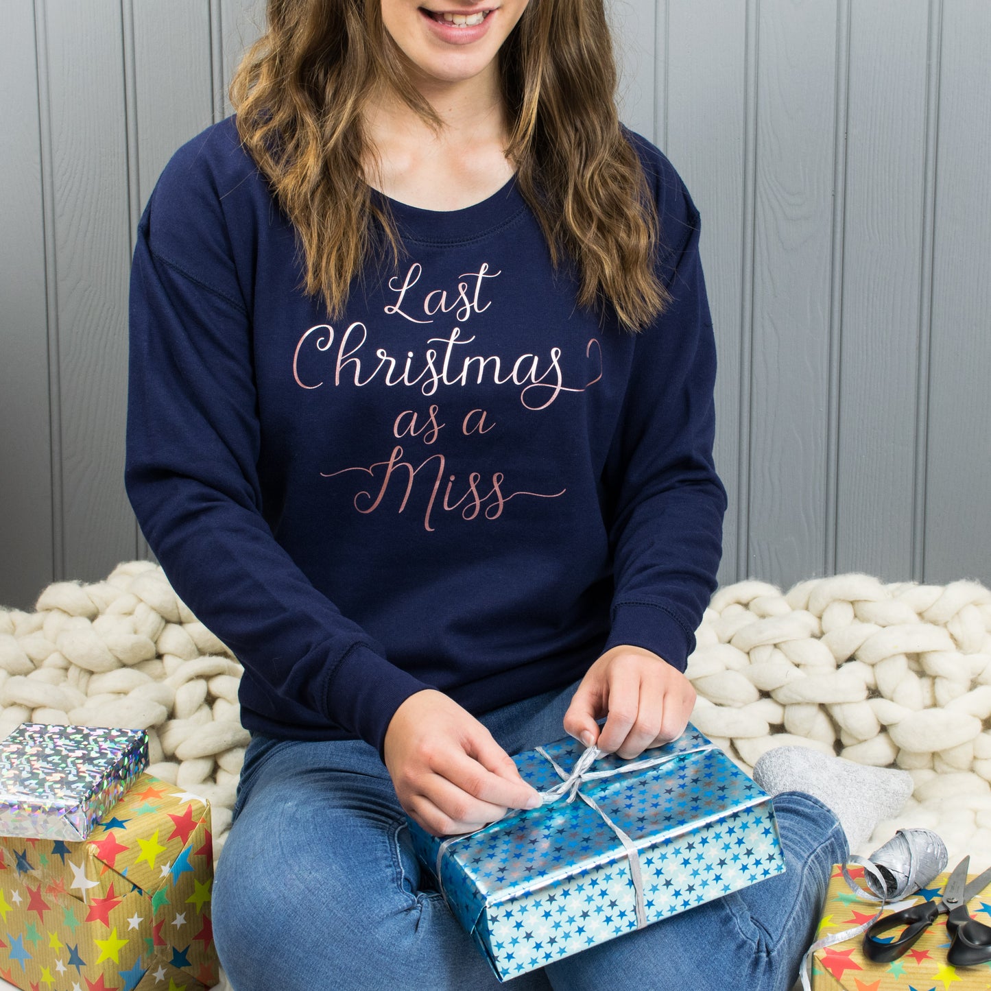 Last Christmas As A Miss Rose Gold Xmas Jumper - Lovetree Design