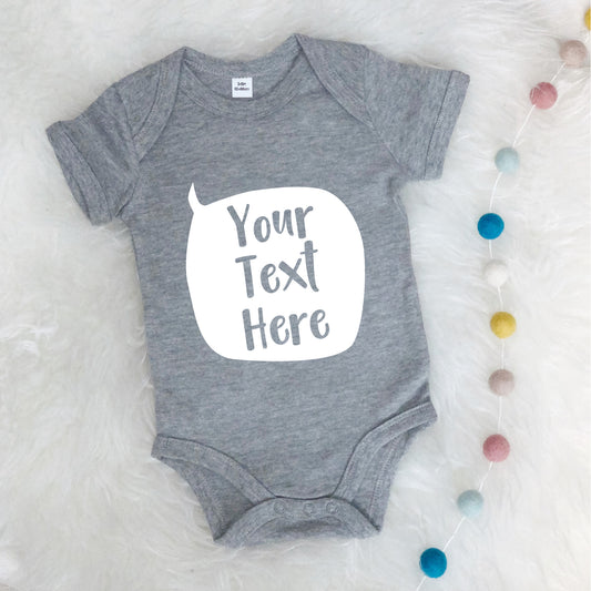 New Speech Bubble Personalised Babygrow - Lovetree Design