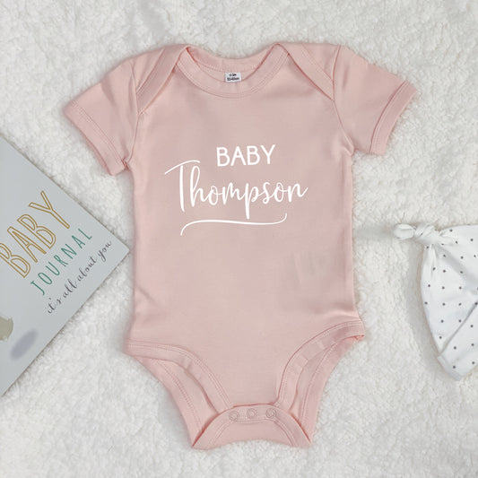 Personalised Script Writing Babygrow - Lovetree Design