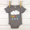 Personalised Babygrow With Geometric Cloud Print - Lovetree Design