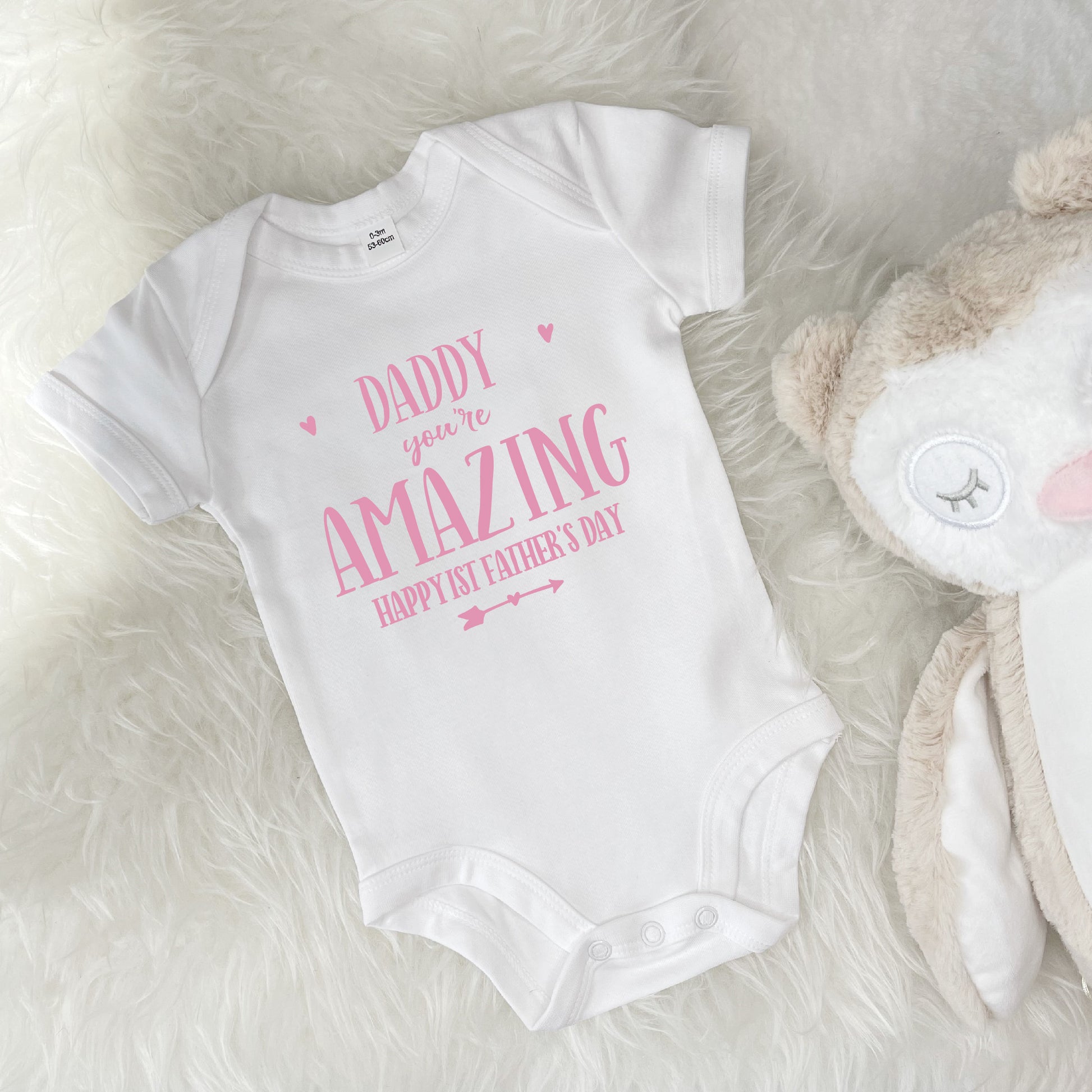 Daddy You're Amazing Happy 1st Father's Day Babygrow - Lovetree Design