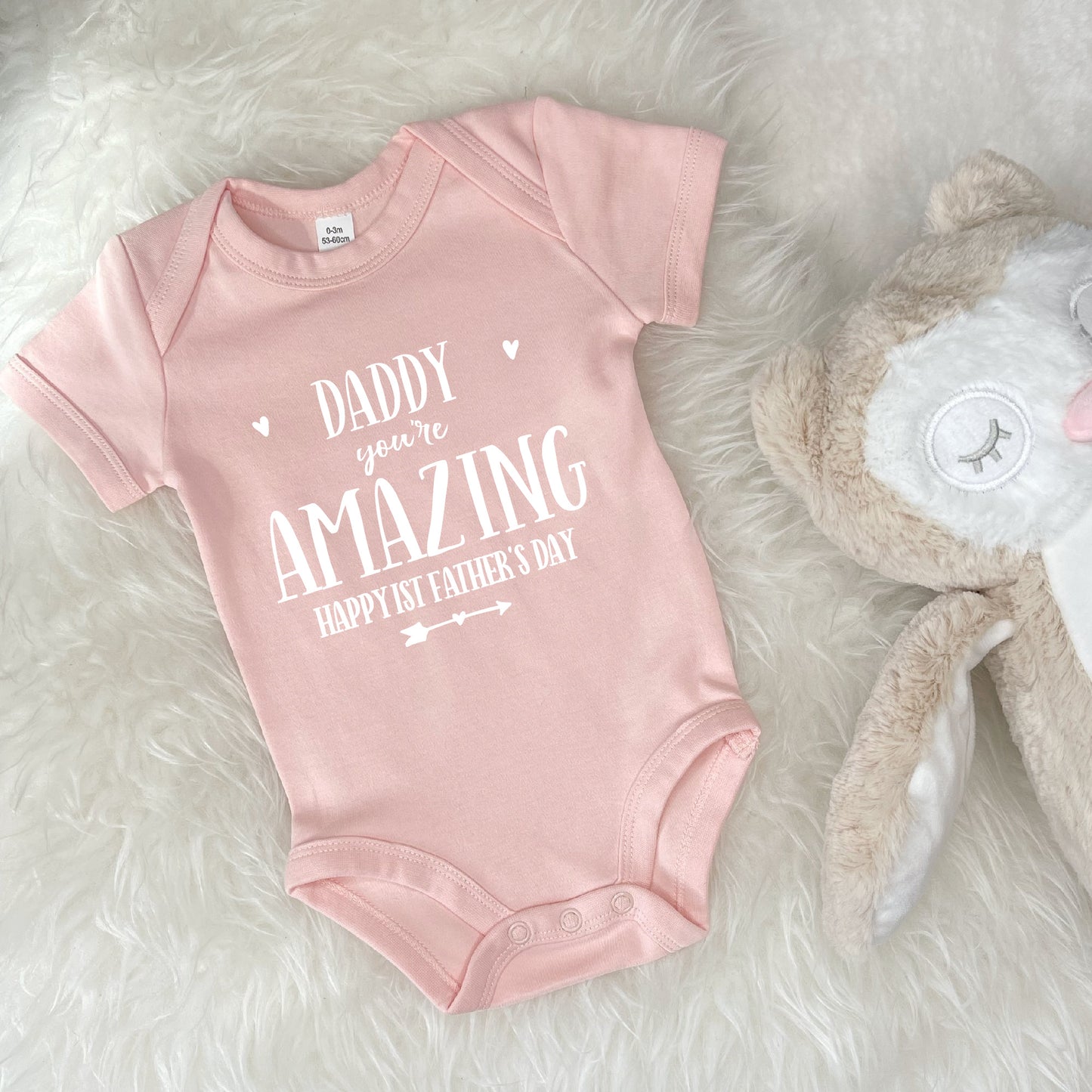 Daddy You're Amazing Happy 1st Father's Day Babygrow - Lovetree Design