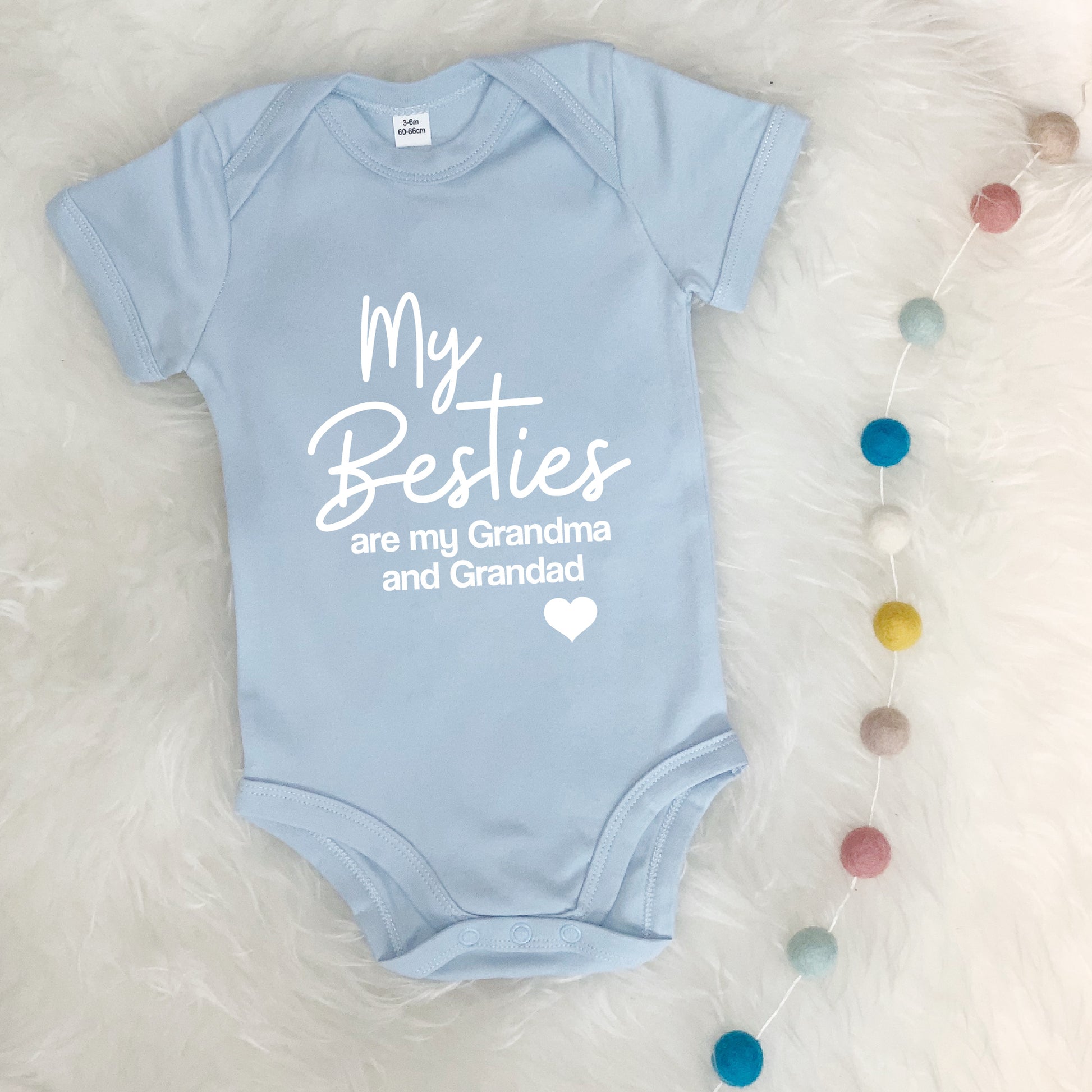 My Grandma and Grandad are my Besties Personalised Babygrow - Lovetree Design