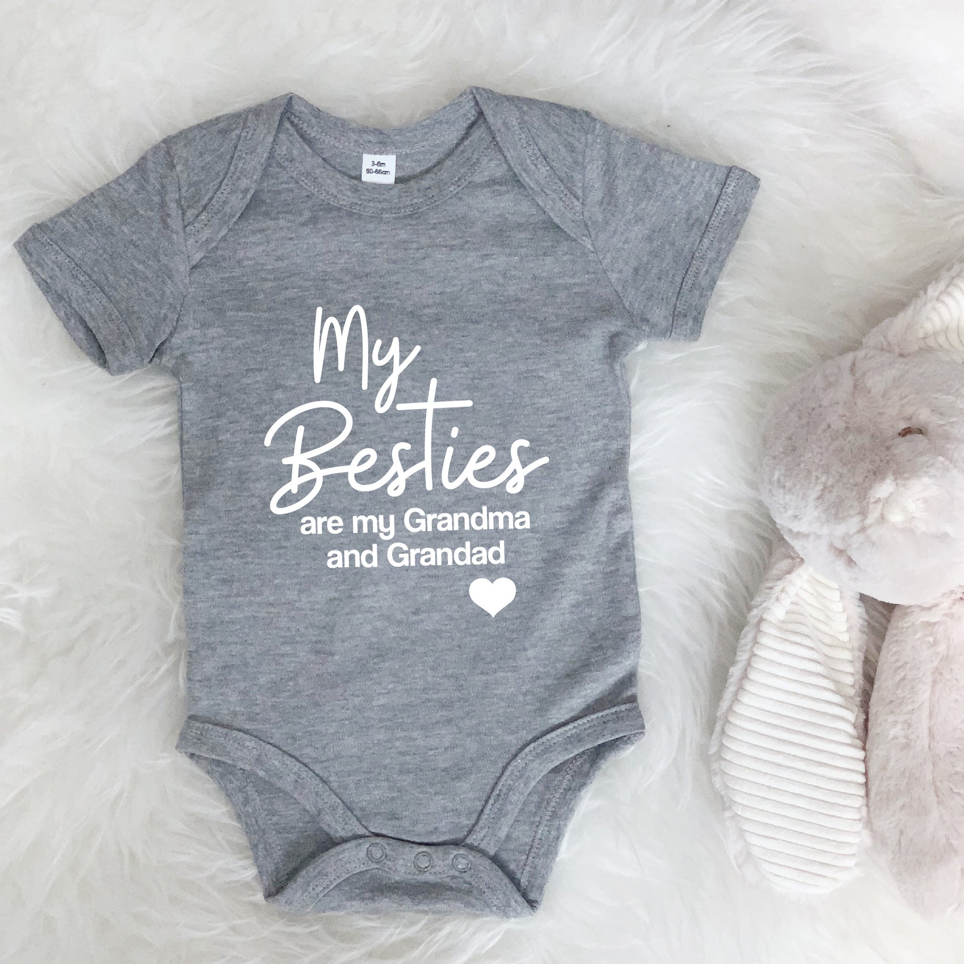 My Grandma and Grandad are my Besties Personalised Babygrow - Lovetree Design