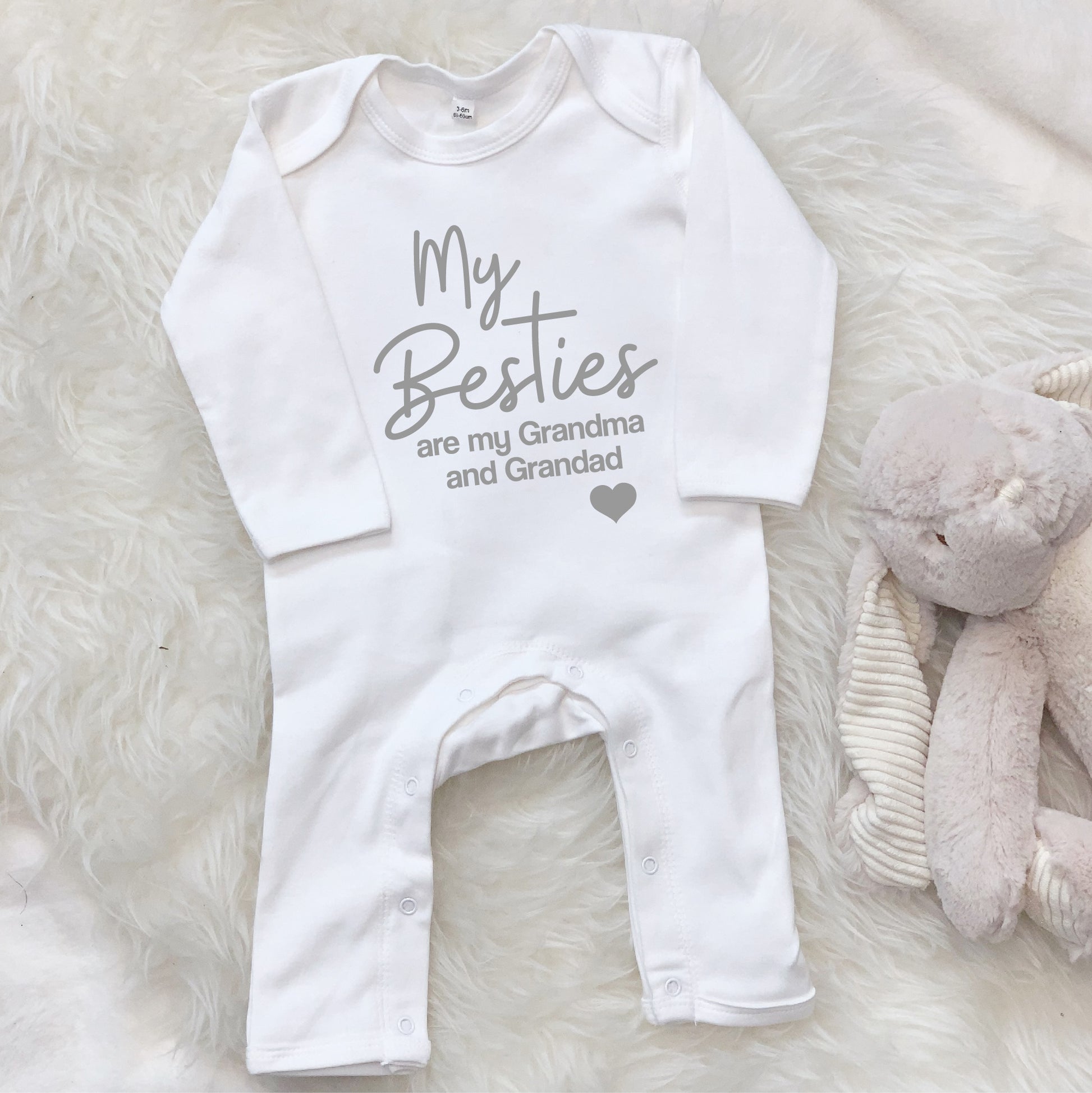 My Grandma and Grandad are my Besties Personalised Babygrow - Lovetree Design