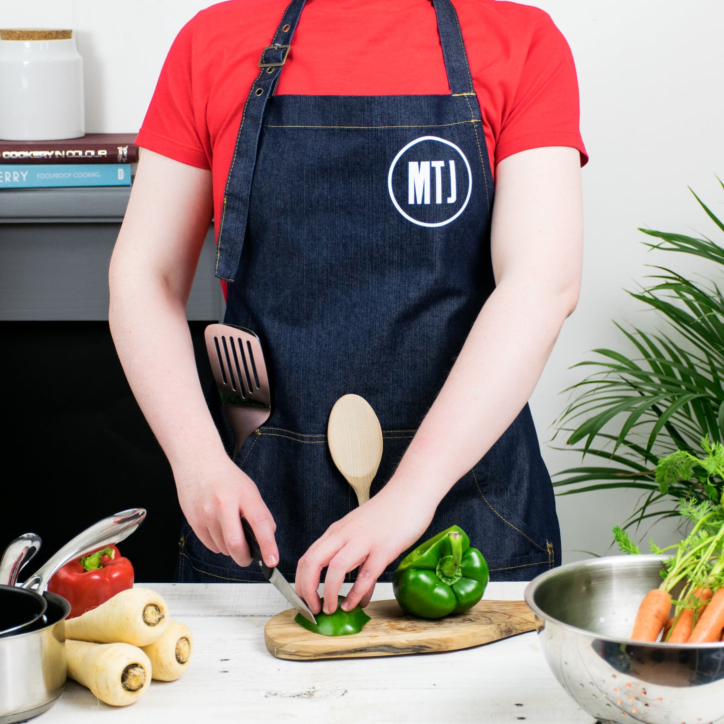 Personalised Initial Denim Apron - Lovetree Design