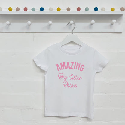 Amazing Big Sister Personalised T Shirt - Lovetree Design