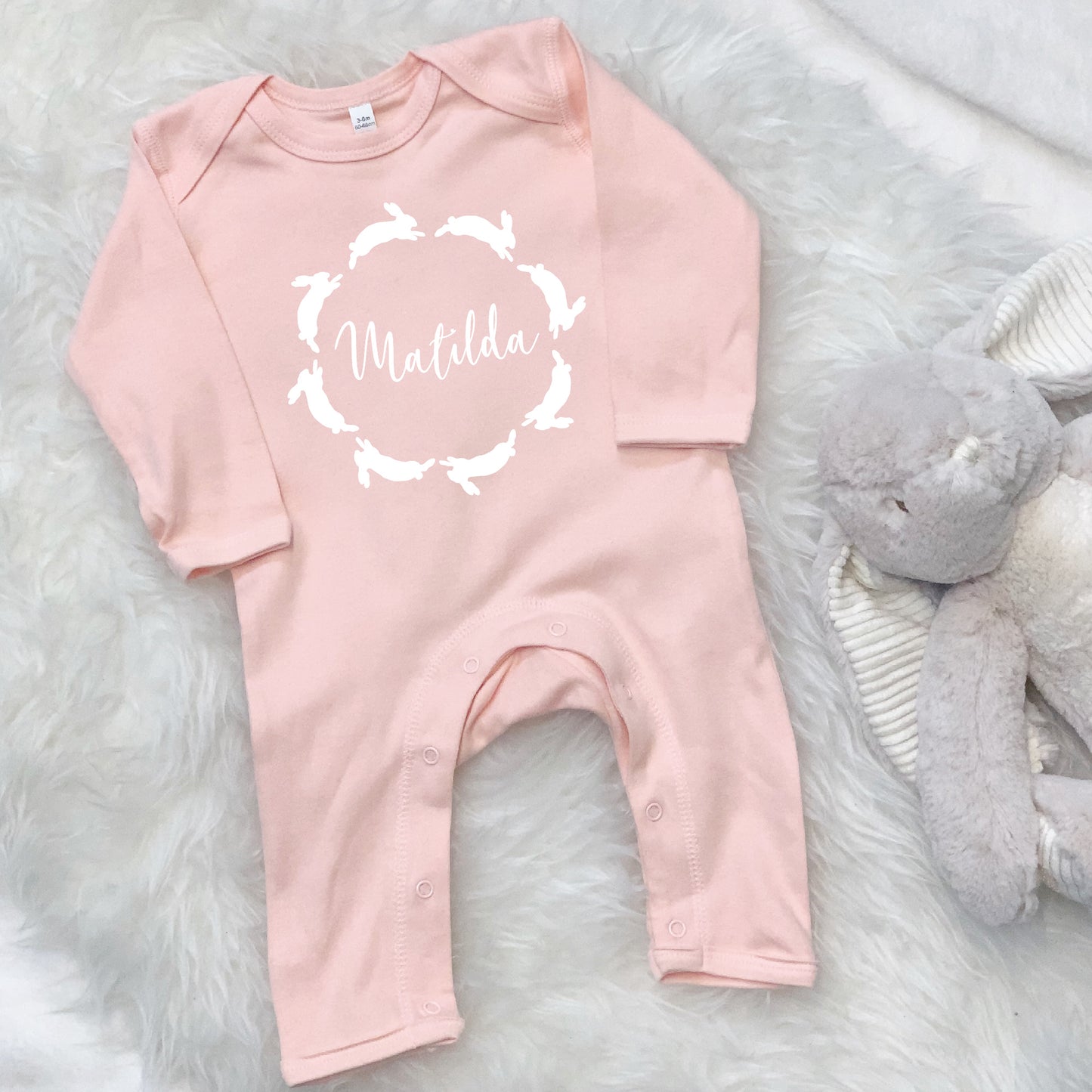 Personalised Bunny Babygrow - Lovetree Design