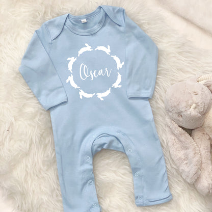 Personalised Bunny Babygrow - Lovetree Design