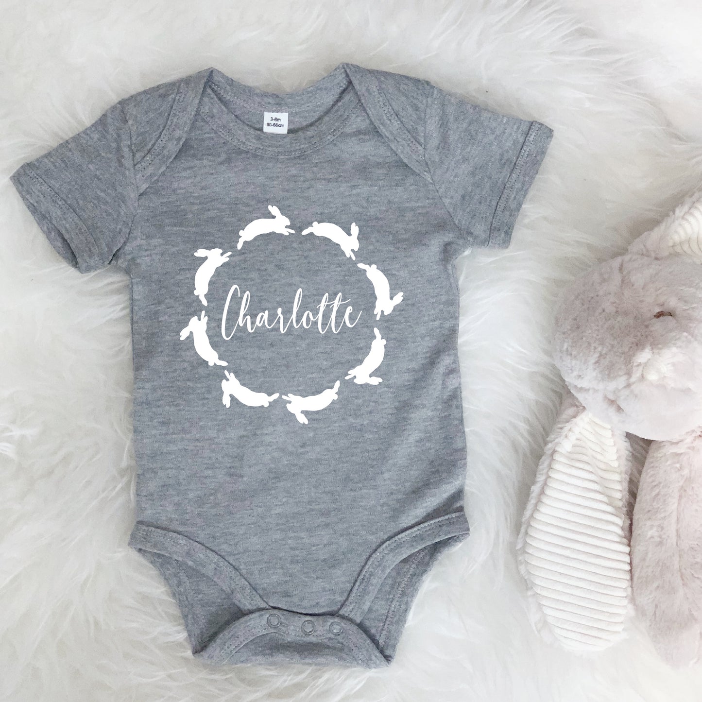 Personalised Bunny Babygrow - Lovetree Design