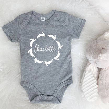 Personalised Bunny Babygrow - Lovetree Design