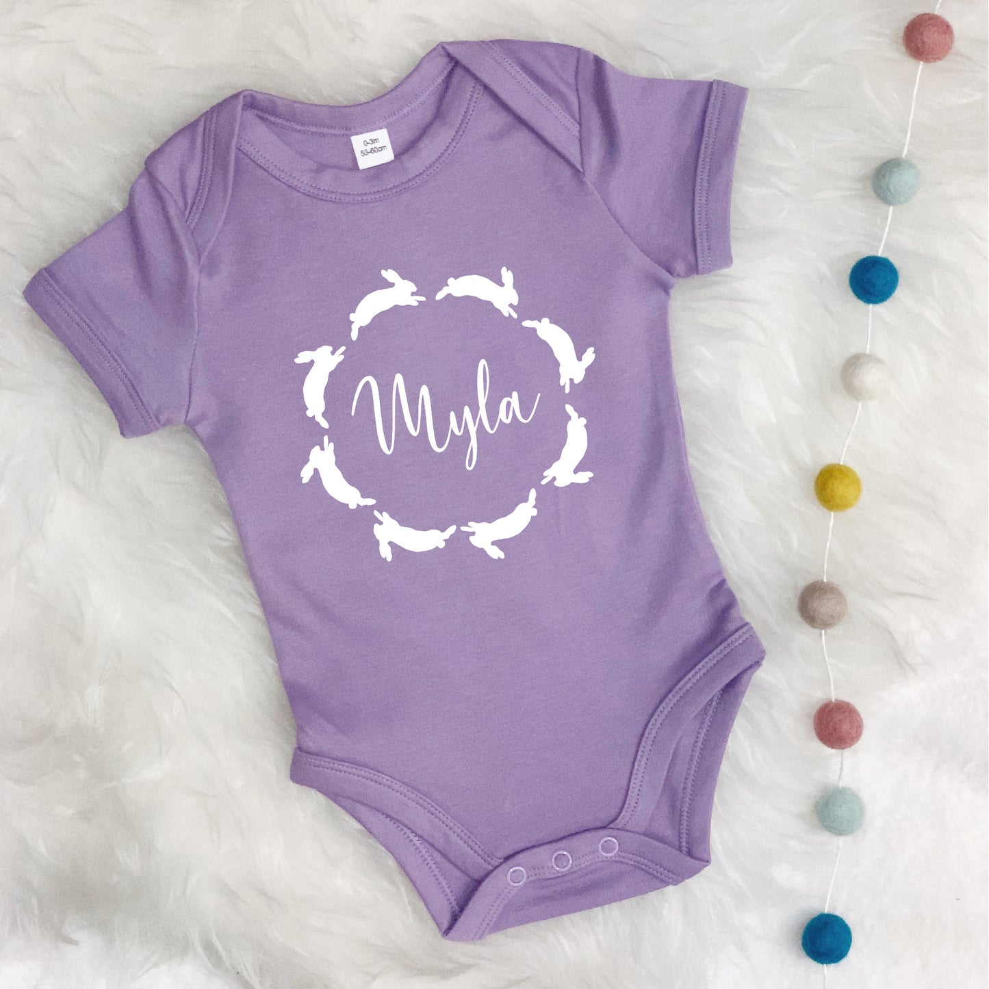 Personalised Bunny Babygrow - Lovetree Design