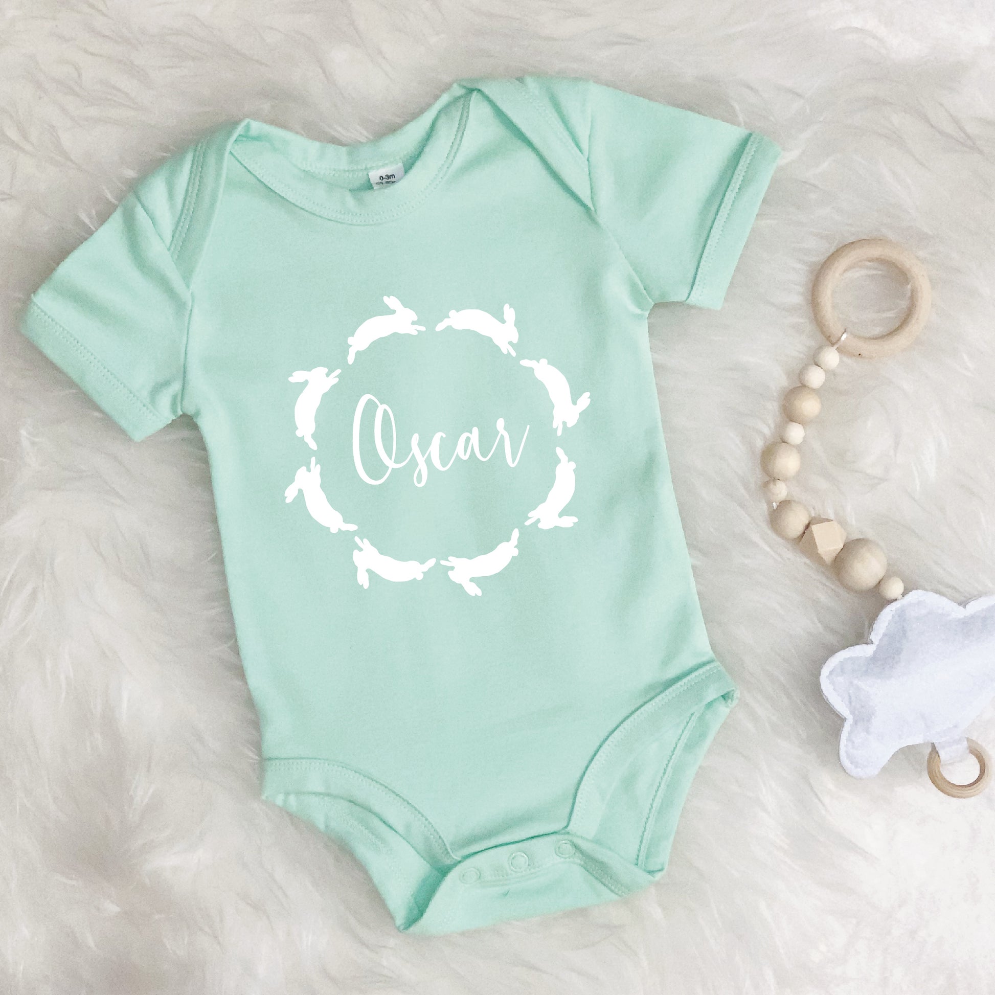 Personalised Bunny Babygrow - Lovetree Design