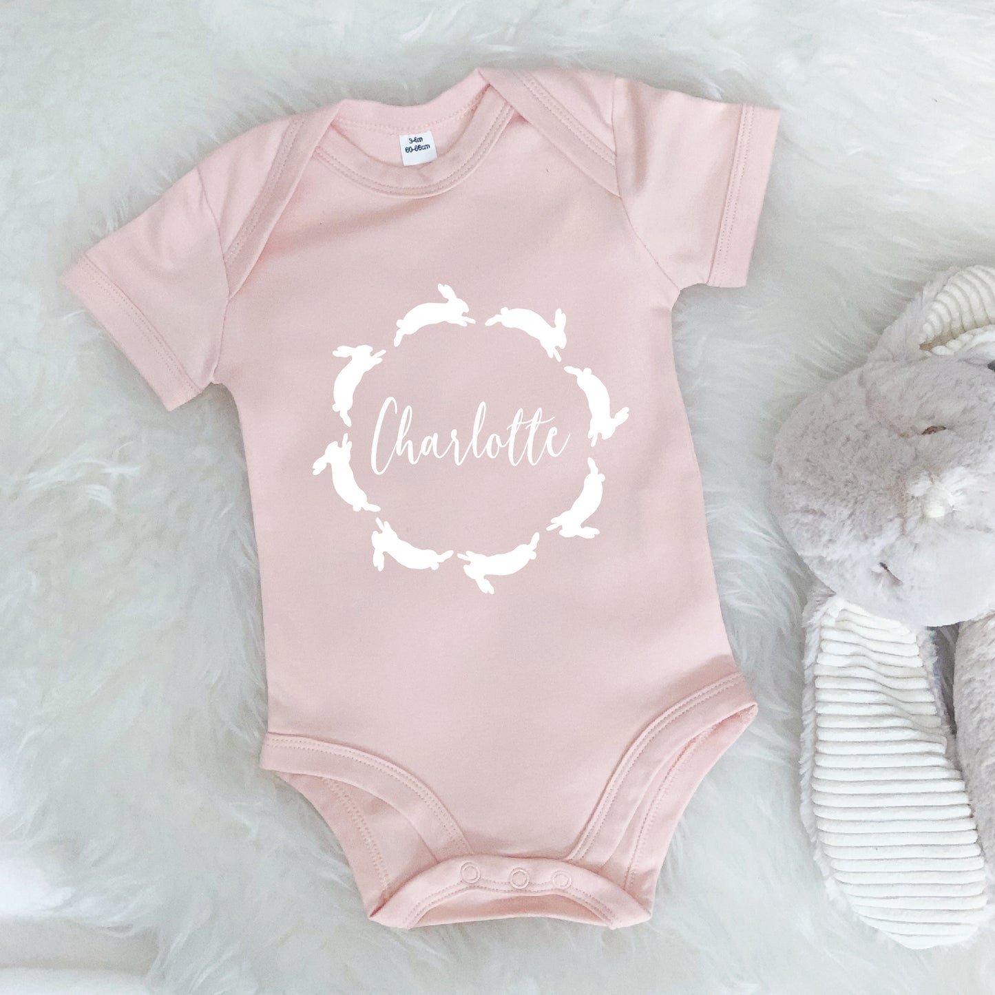 Personalised Bunny Babygrow - Lovetree Design