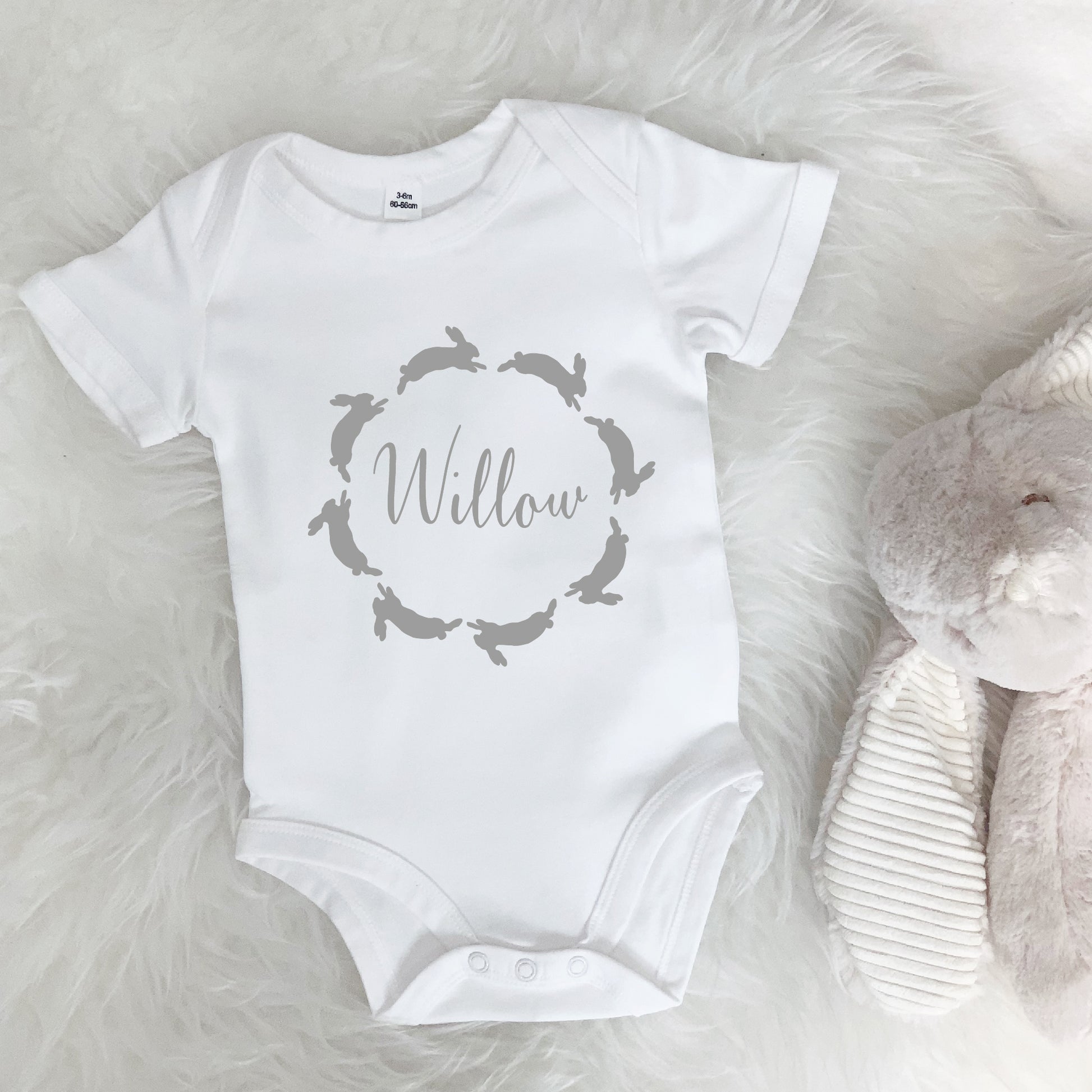 Personalised Bunny Babygrow - Lovetree Design