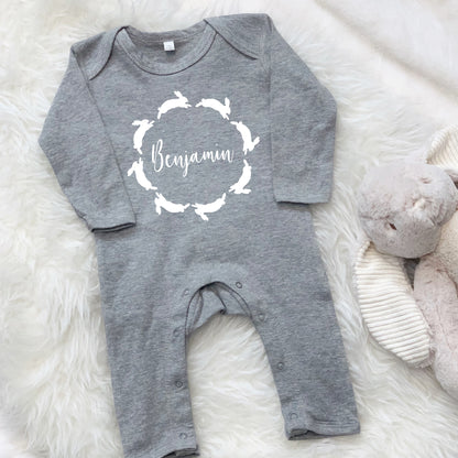 Personalised Bunny Babygrow - Lovetree Design