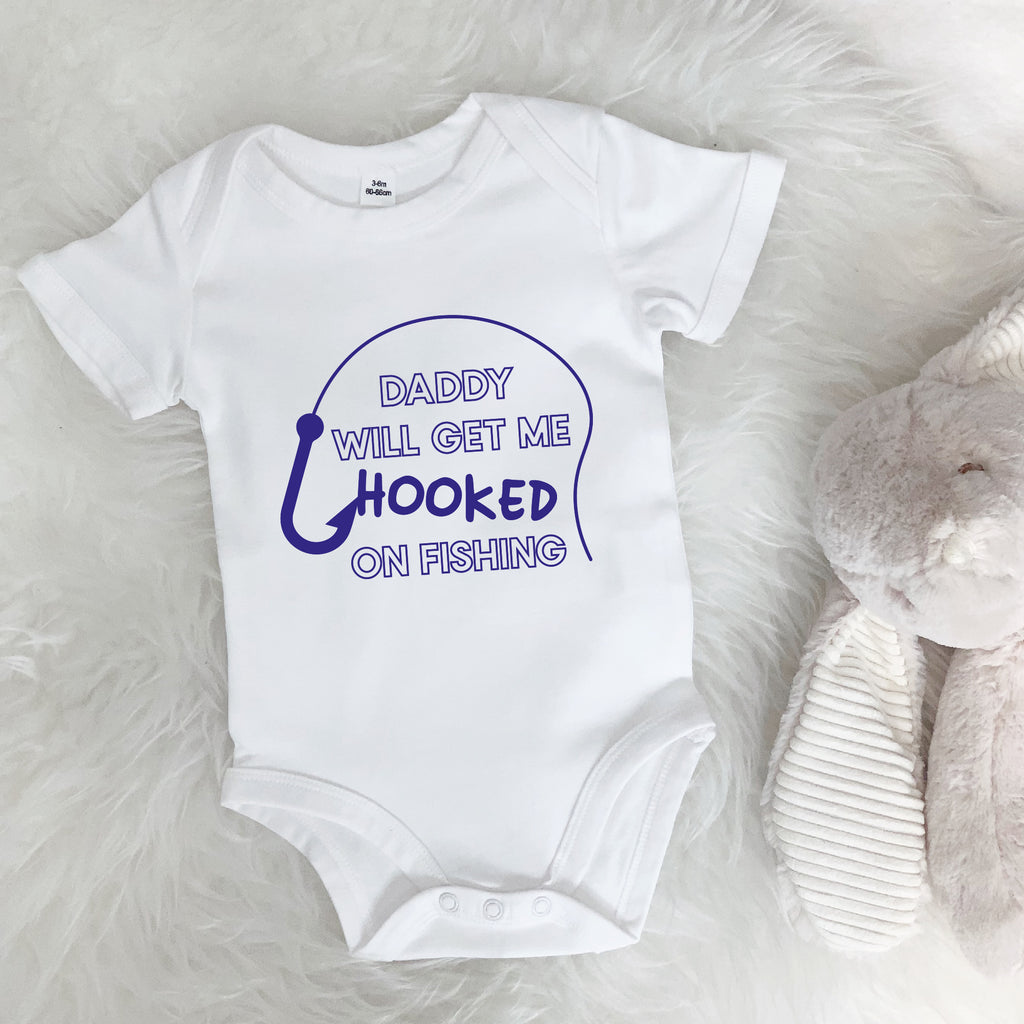 Daddy Will Get Me Hooked On Fishing Babygrow – Lovetree Design