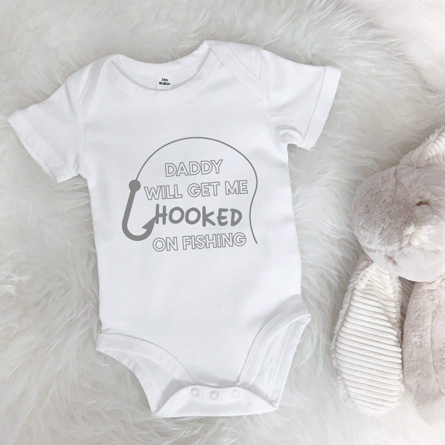 Daddy Will Get Me Hooked On Fishing Babygrow - Lovetree Design