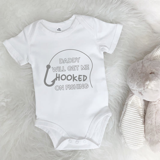 Daddy Will Get Me Hooked On Fishing Babygrow - Lovetree Design