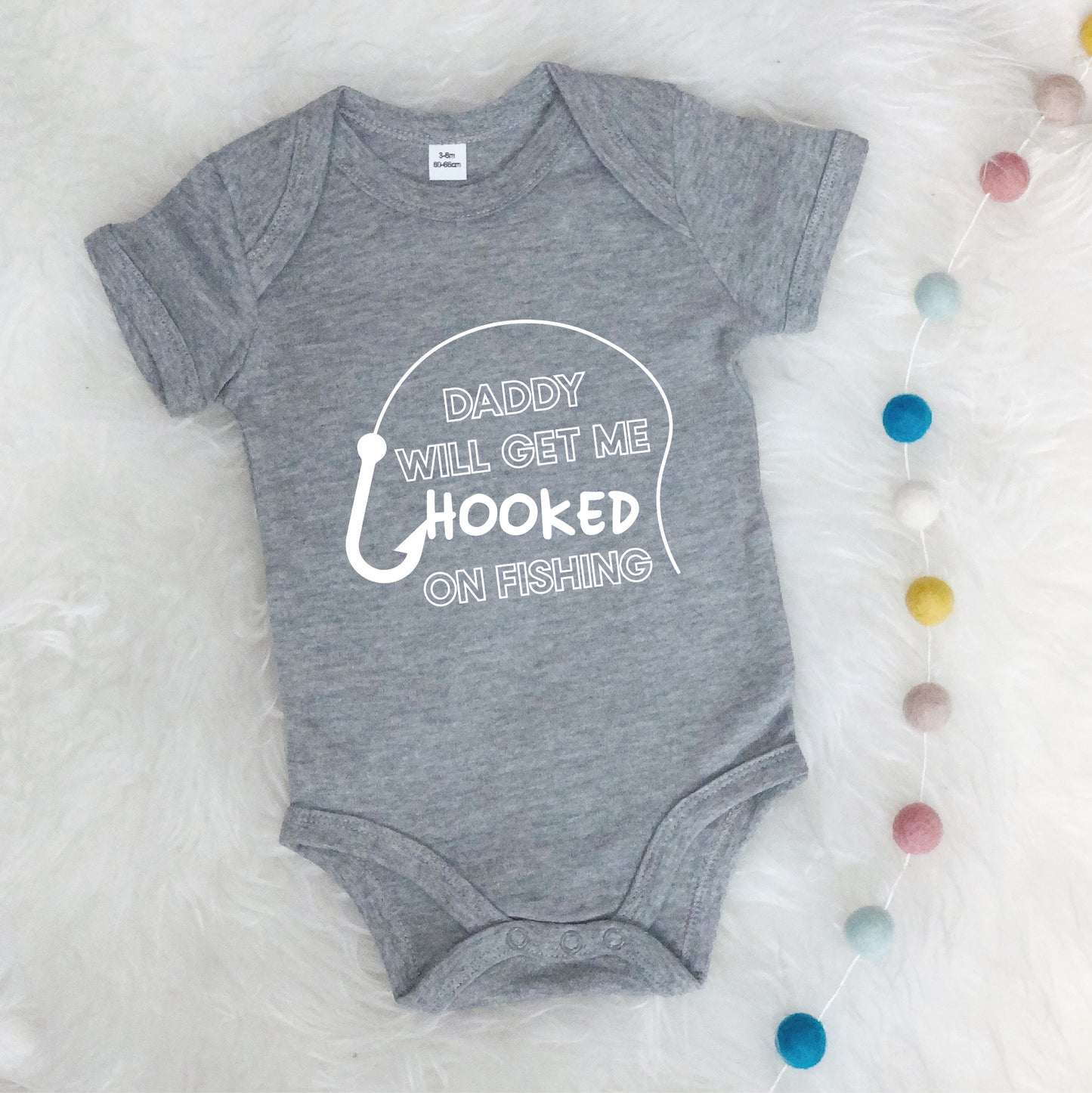 Daddy Will Get Me Hooked On Fishing Babygrow - Lovetree Design