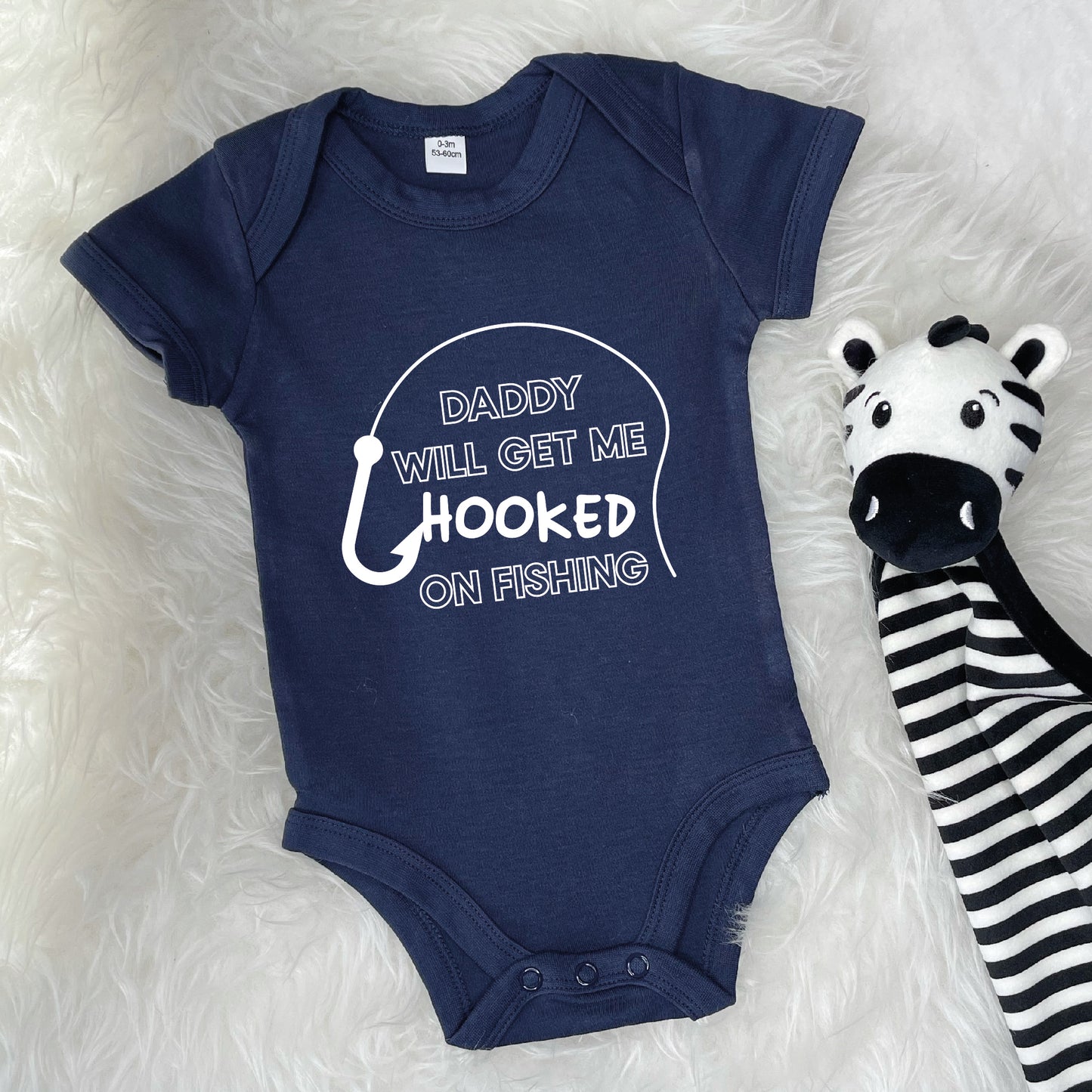 Daddy Will Get Me Hooked On Fishing Babygrow - Lovetree Design