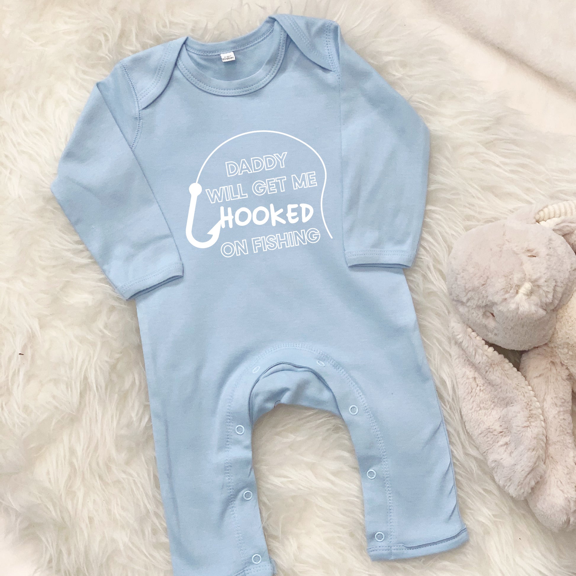 Daddy Will Get Me Hooked On Fishing Babygrow - Lovetree Design