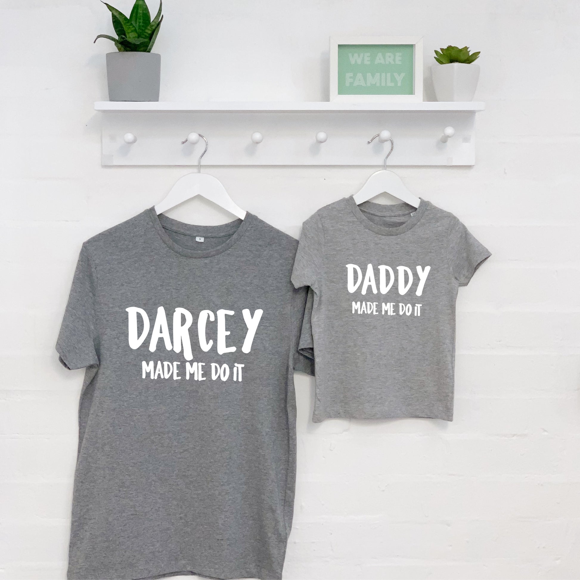 Personalised 'Made Me Do It' Father And Child Set - Lovetree Design