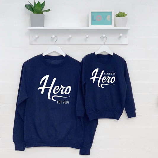 Hero Parent And Child Matching Sweatshirt Set - Lovetree Design