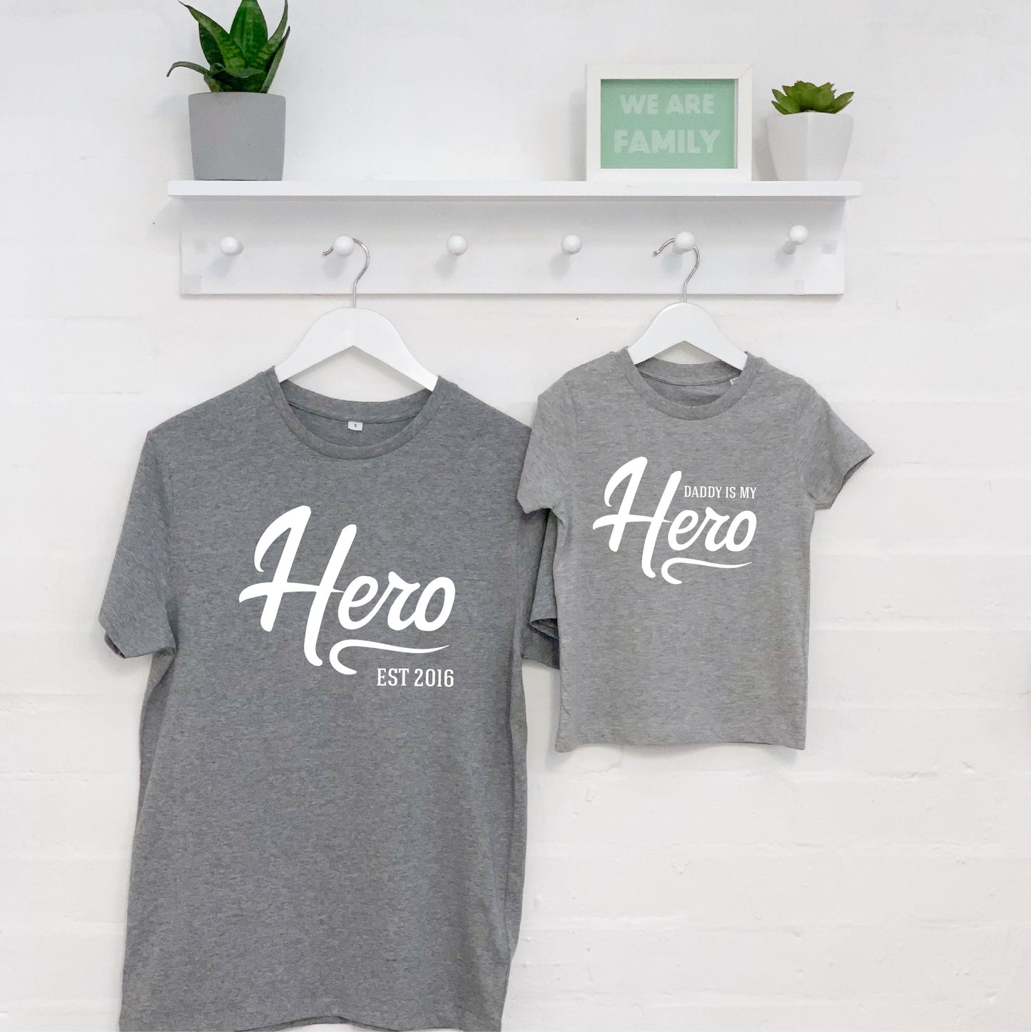 Hero Father And Son T Shirt And Babygrow Set - Lovetree Design