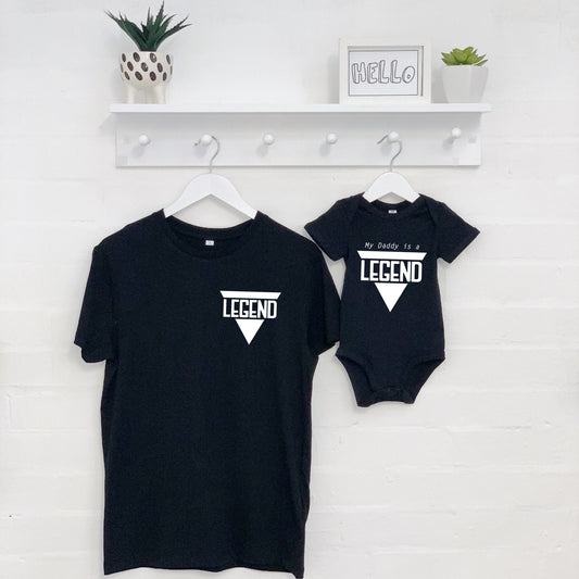 'Legend' Father And Son T Shirt And Babygrow Set - Lovetree Design