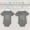 Can't Sleep, Won't Sleep Twin Babygrow Set - Lovetree Design