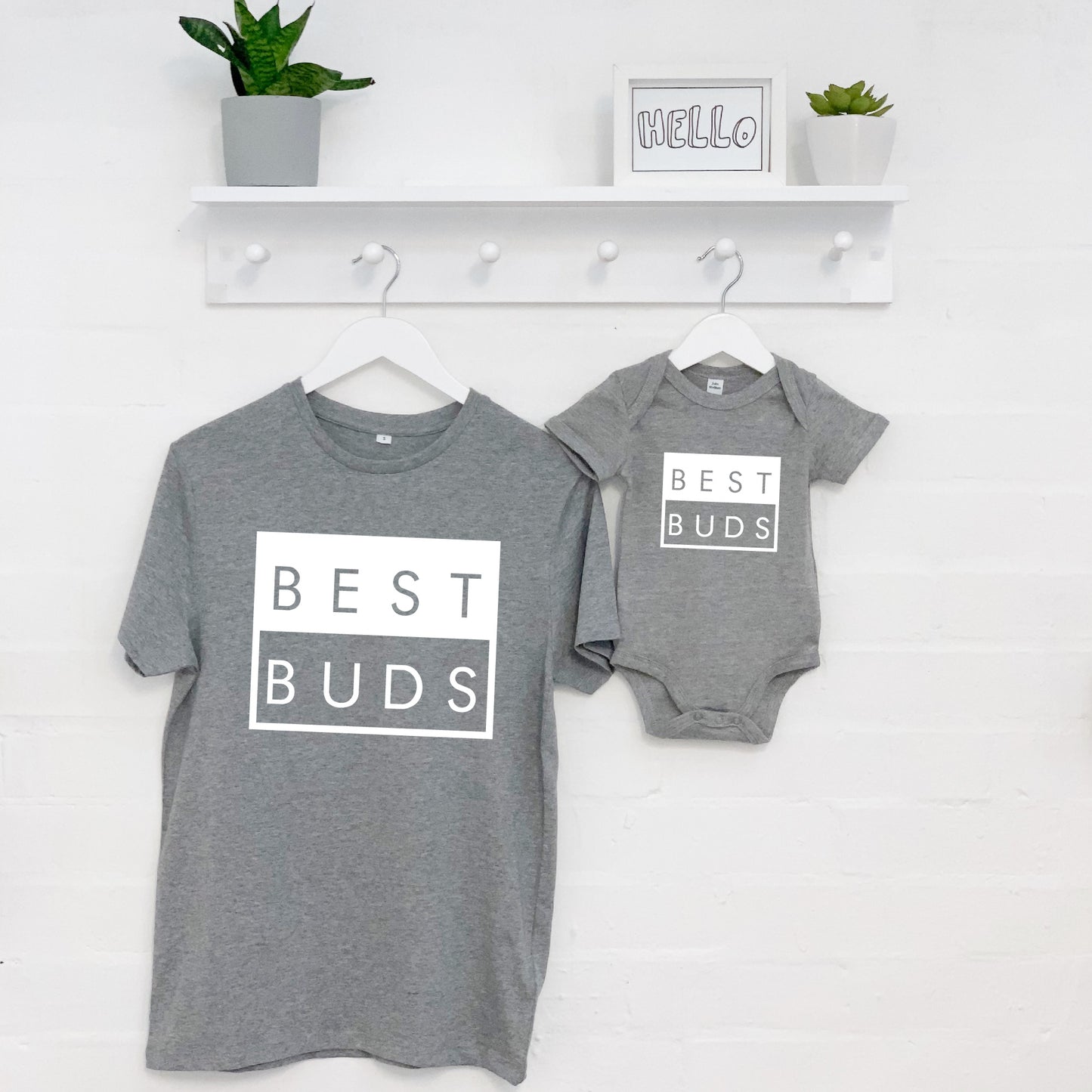 Best Buds Matching Father & Child T'Shirt and Babygrow Set - Lovetree Design