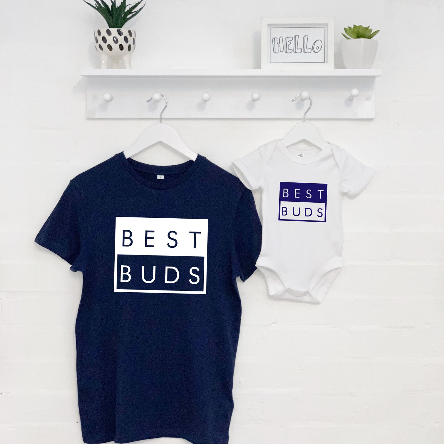 Best Buds Matching Father & Child T'Shirt and Babygrow Set - Lovetree Design