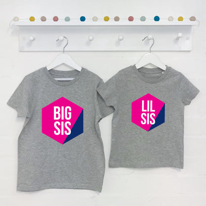 Geometric Brother And Sister Matching T Shirts - Lovetree Design