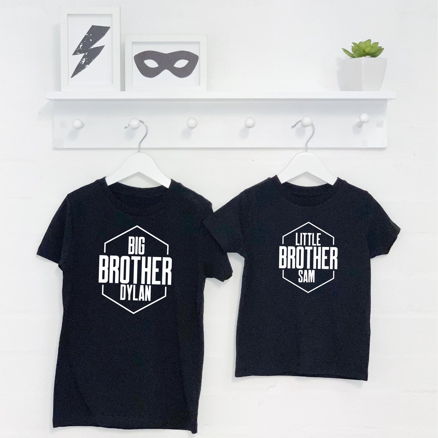 Personalised Hexagon Brother And Sister Set - Lovetree Design