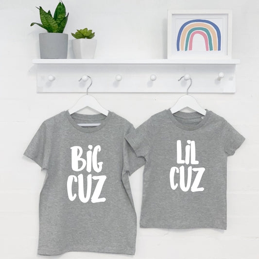 Big Cuz Lil Cuz Cousins T Shirt Set - Lovetree Design