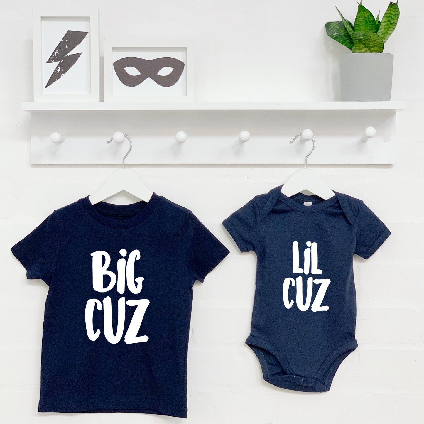 Big Cuz Lil Cuz Cousins T Shirt Set - Lovetree Design